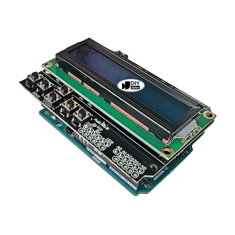 DIYables LCD 1602 Keypad Shield for Arduino Uno R3/R4, Mega, Integrated Keypad and Display for Arduino Projects, 2 Packs - Image 3